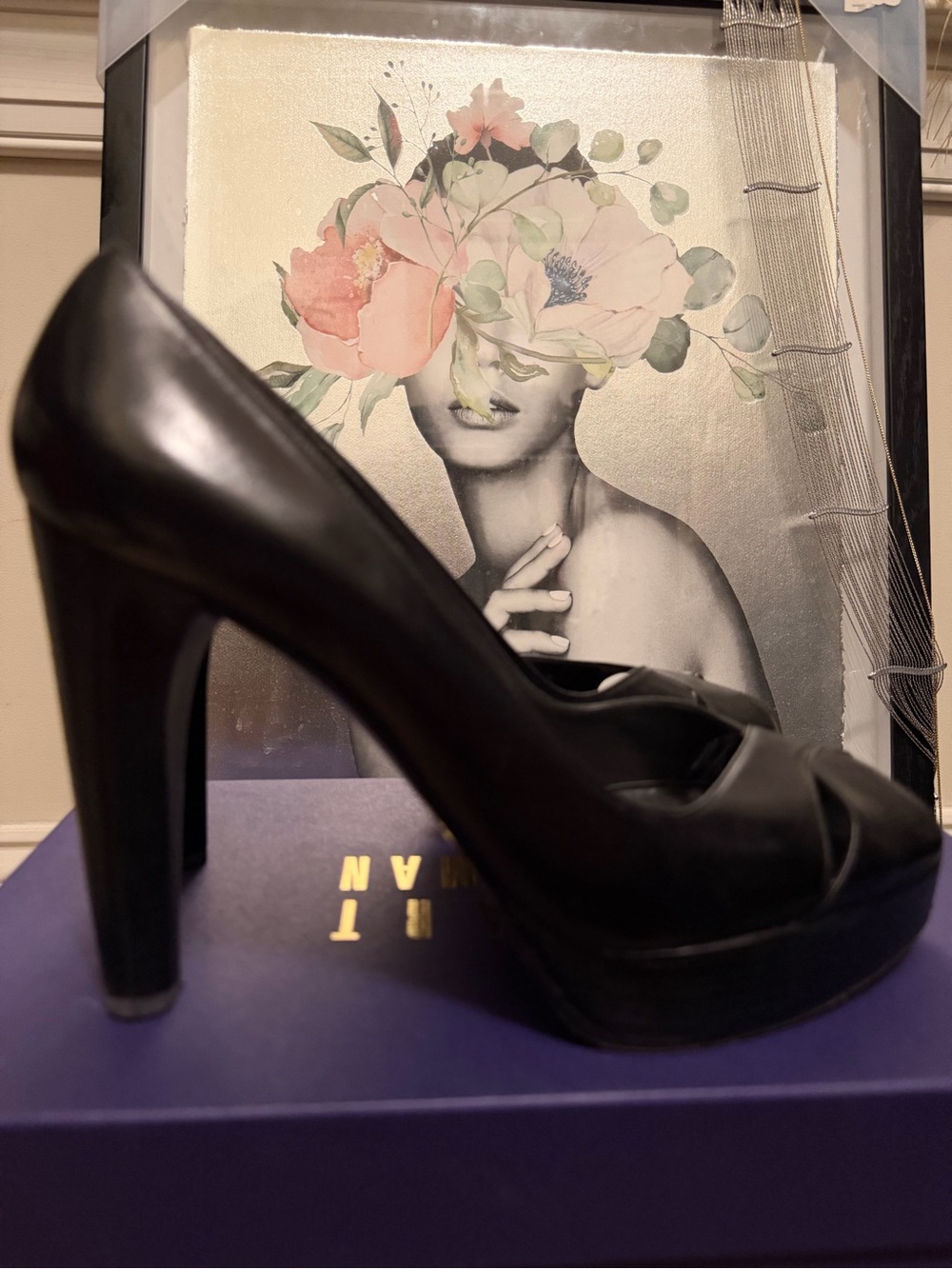 Stuart Weitzman Black Nexpump Platform Pumps Size 7.5